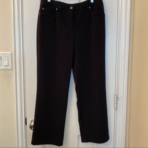 Rafaella Stretch Pants Black Size 10 petite Relaxed Fit